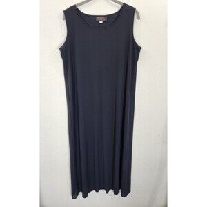 Nouriel New York Vintage Maxi Dress Black Sleeveless Tank Shift Made in USA OSFA